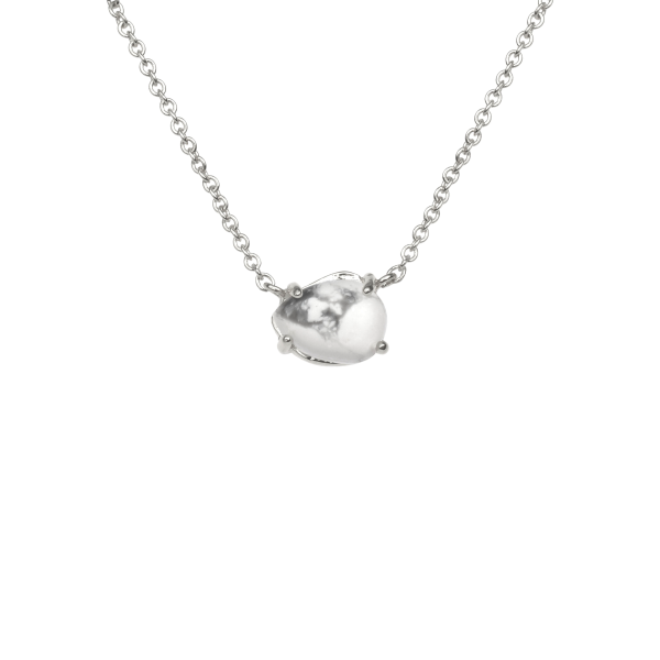 White Howlite Gemstone Necklace